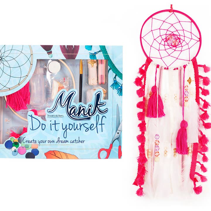 MANIK - Wholesale DIY Craft Kit - Dream Catcher Kit Craft I Project Do It Yourself KIT MINI BEIGE7