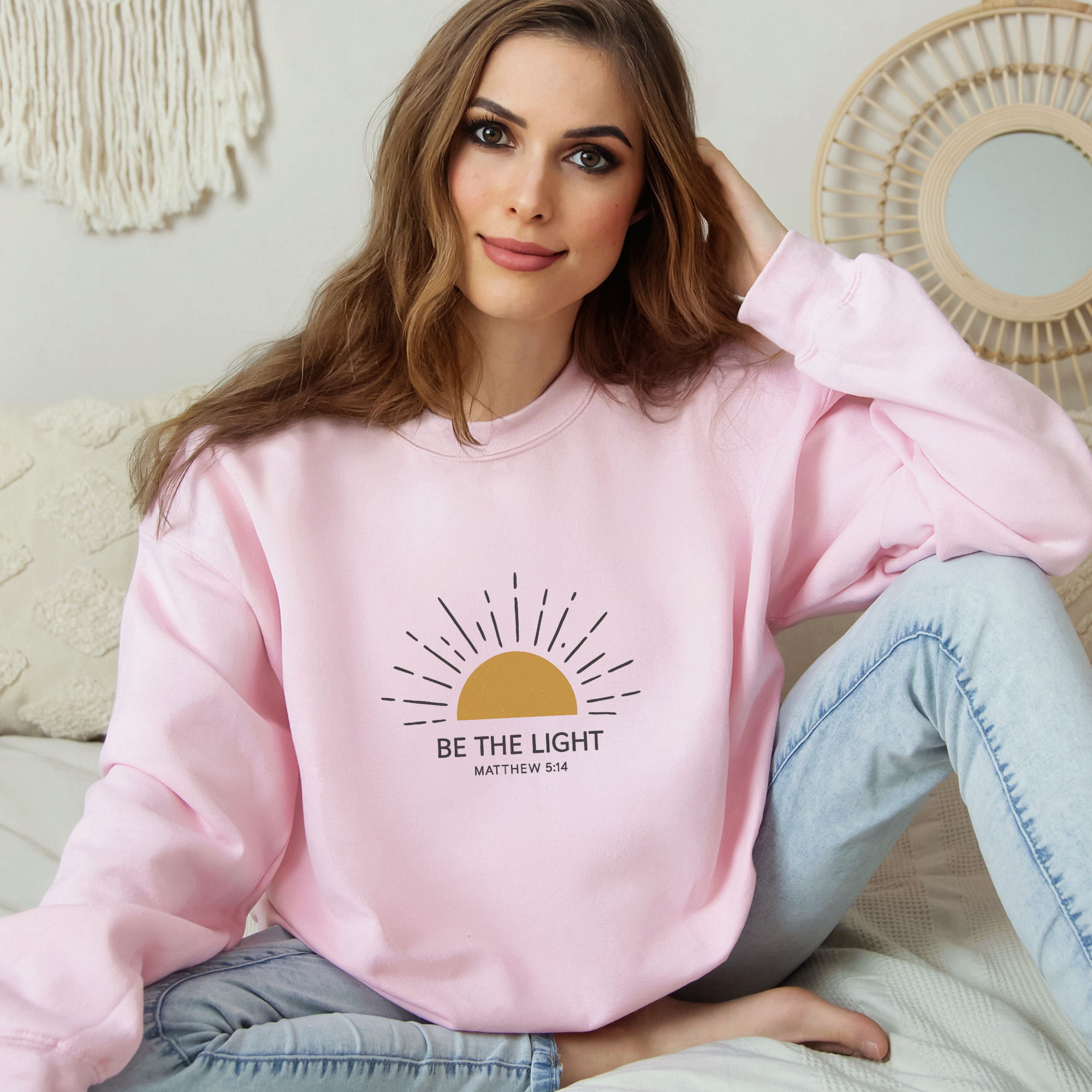 Trendznmore - Modern Graphic Apparel - Wholesale Graphic Sweatshirt - Women's - Be the Light Crewneck Sweatshirt3
