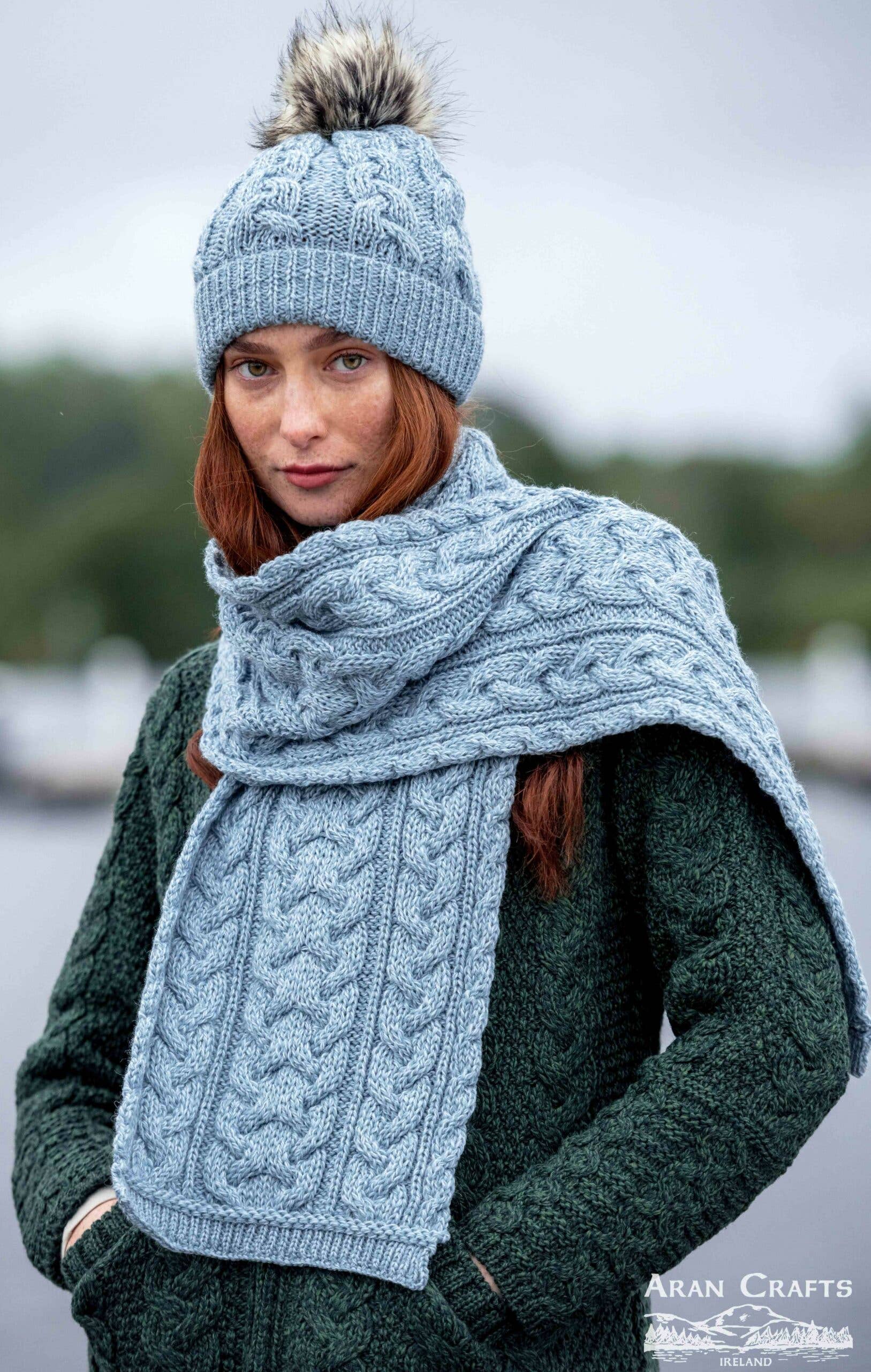 Aran Crafts – Engroshandel Beanie - Dame – Chunky kabelhue X484410