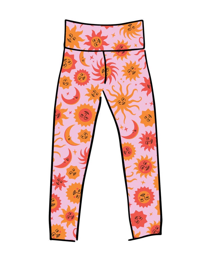 High Rise Ankle Leggings Luna y Sol for wholesale by Thunderpants USA