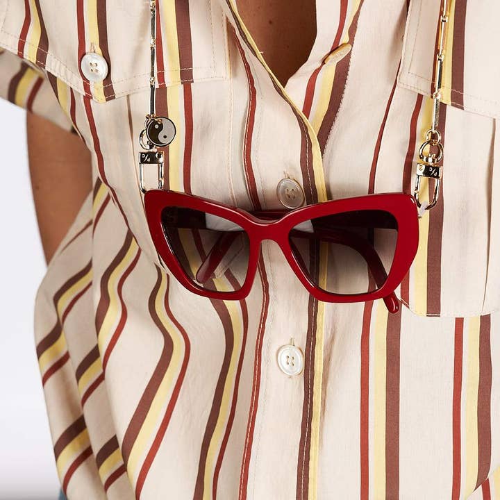 Pretty Connected - Vendita all'ingrosso Collana con ciondolo/pendaglio - Kesha x PC Collana geometrica Yin Yang, catena per maschera facciale, cinturino per occhiali3