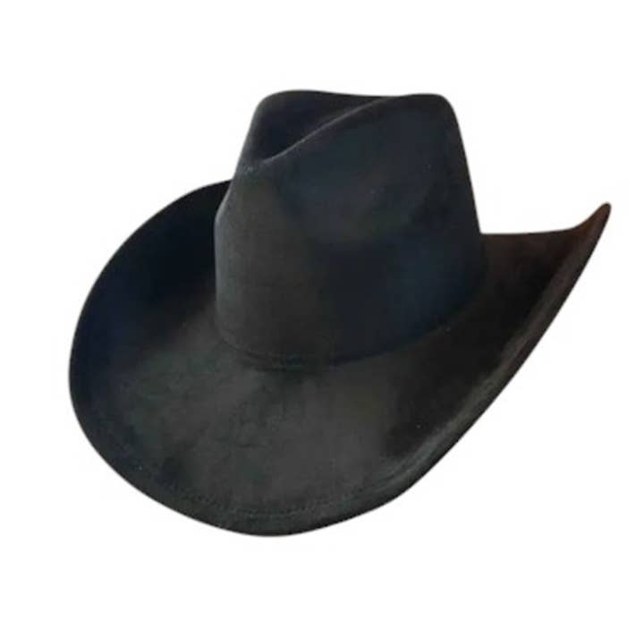 Portia Hat - Wholesale Cowboy Hat - Unisex - Best Seller!! Fashion Vegan Suede Cowboy Hat