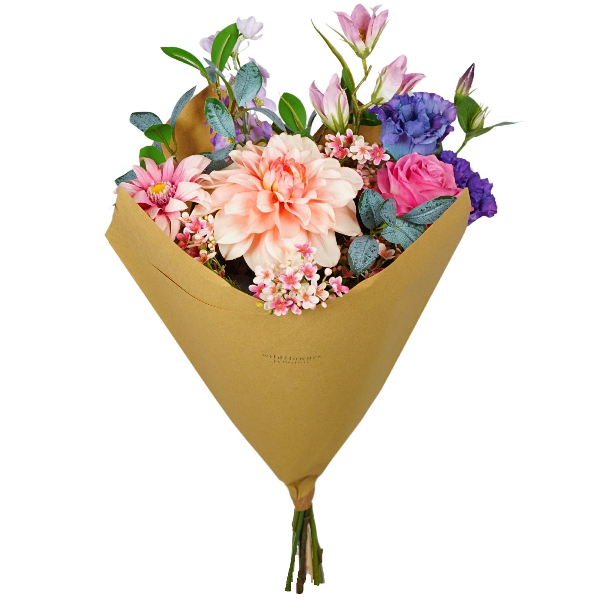 Wildflowers by Floriette – wholesale Artificial flowers – Klassiek Kunstmatig Boeket - Paarse Gloed4