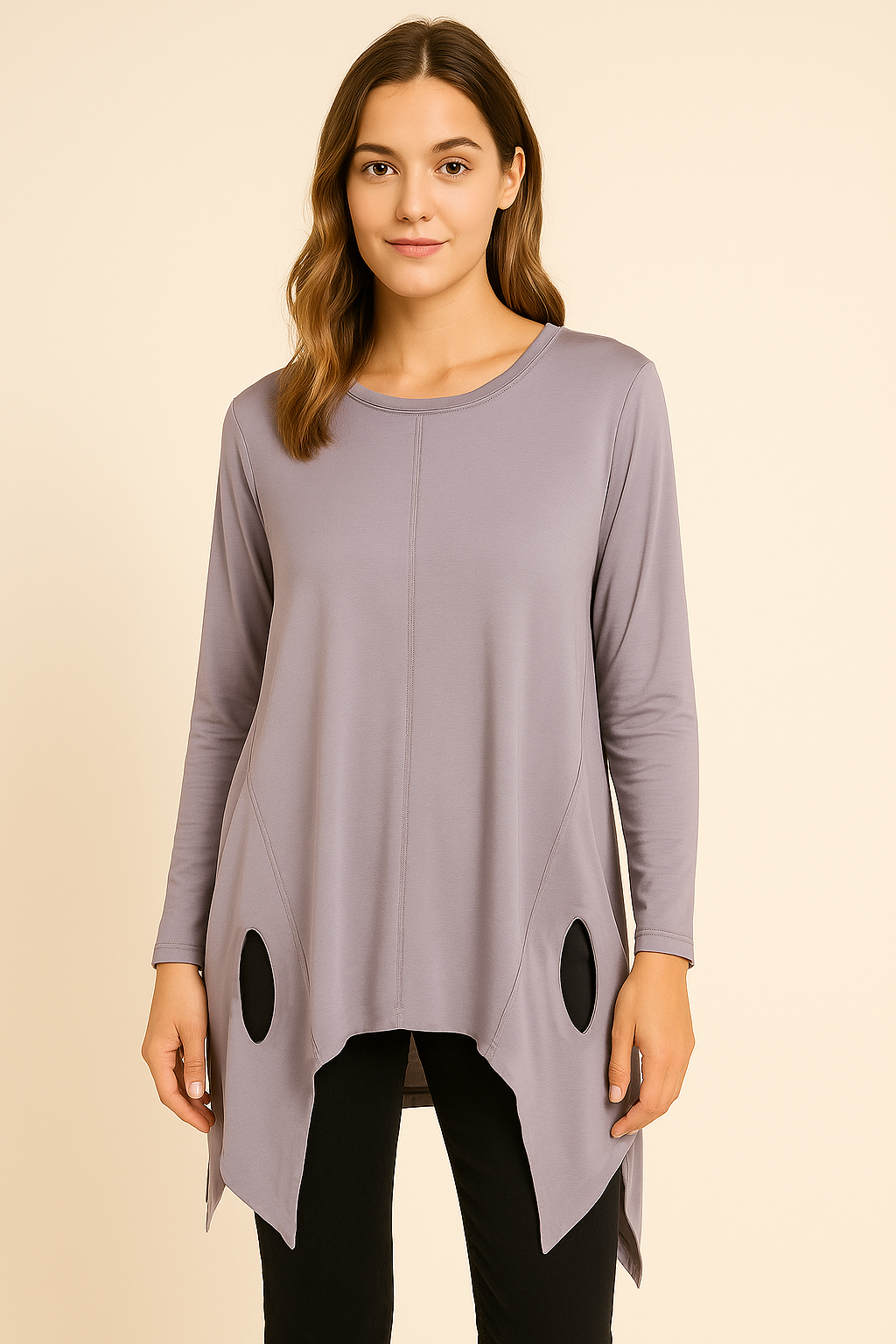 Lucy Sparks - Wholesale Tunic - Women's -  Stretchy Cotton Plus Size Friendly Top With Slashing Design11