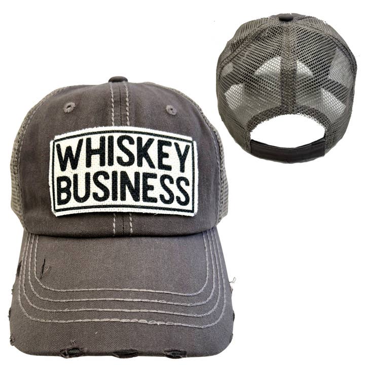 dkhandmade - Wholesale Trucker Hat - Unisex - WHISKEY BUSINESS BALL CAP | UNISEX HAT | DISTRESSED6