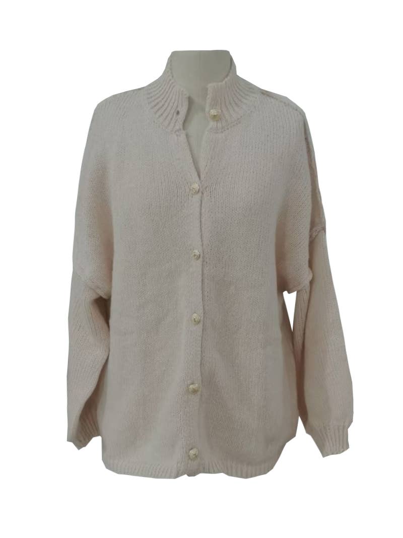 Rosa Clothing - Wholesale Cardigan - Women's - Chunky Casual Vintage Bat-Sleeve Sweater Cardigan7