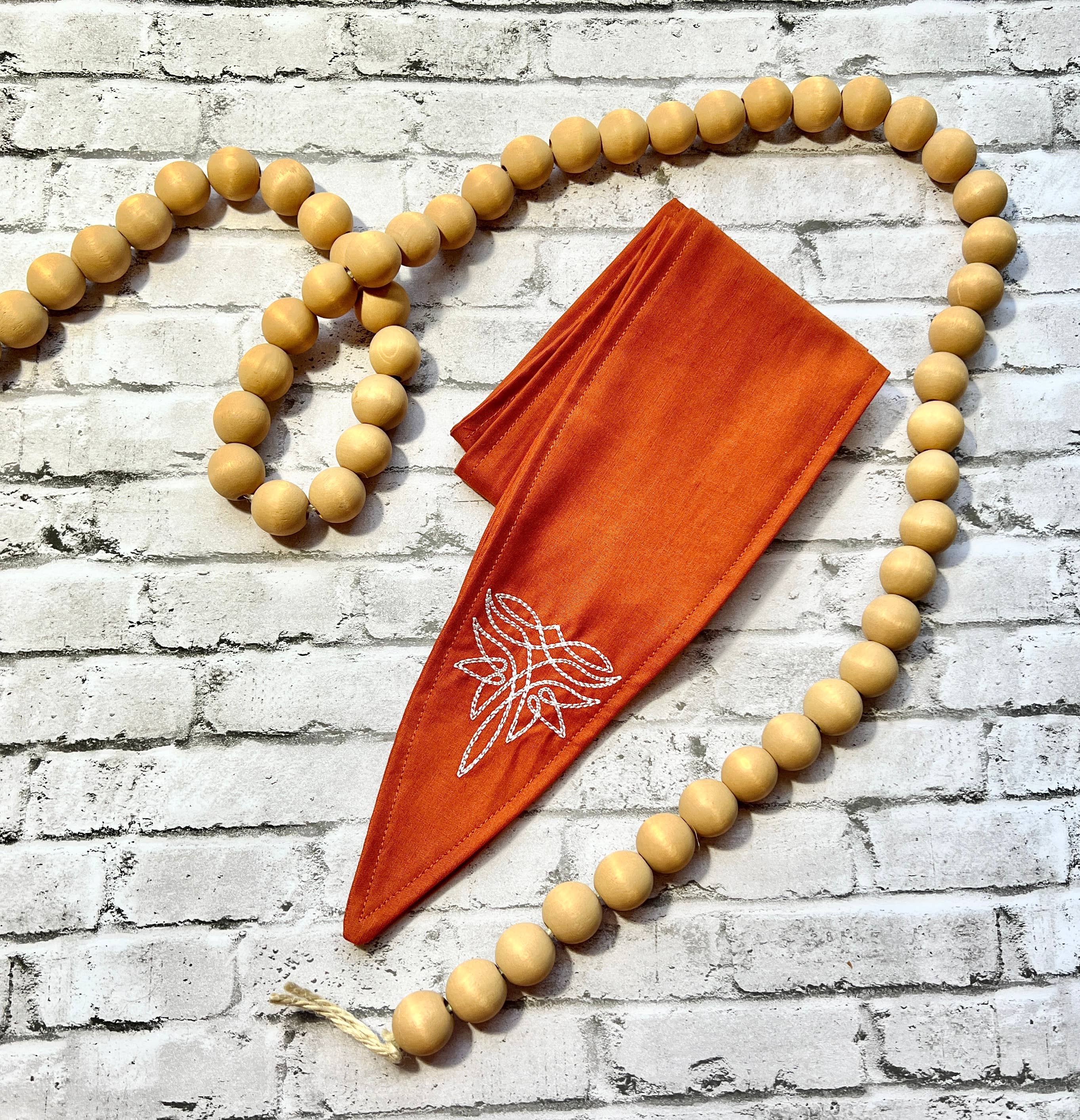 The Funky Soul - Wholesale Scarf - Women's - Western Boot Stitch Embroidered Ascot Scarf, Gifts9