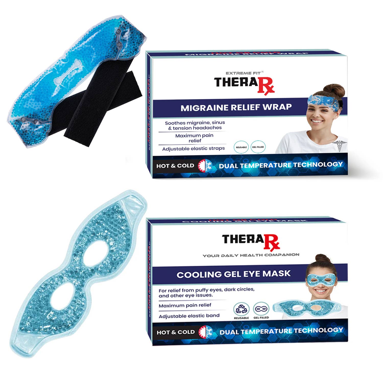 Extreme Fit Wholesale - Wholesale Sleep/Eye Mask - Hot Cold Therapy Eye Mask & Headband Wrap for Migraines0