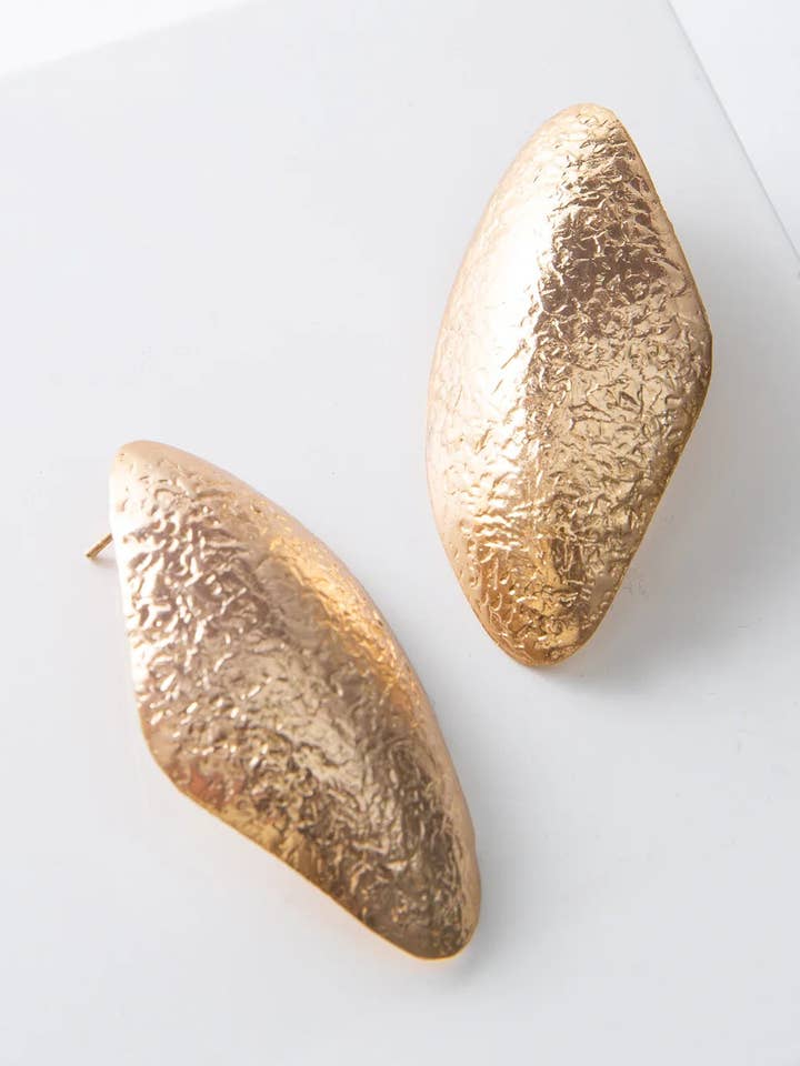 Textured Statement Earrings, Gold for wholesale by Noonday Collection