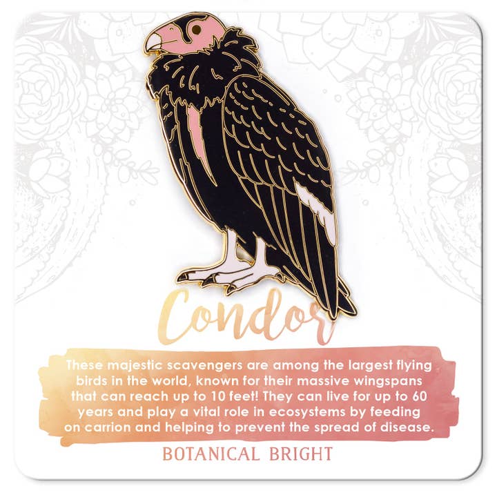 Condor Enamel Pin for wholesale by Botanical Bright