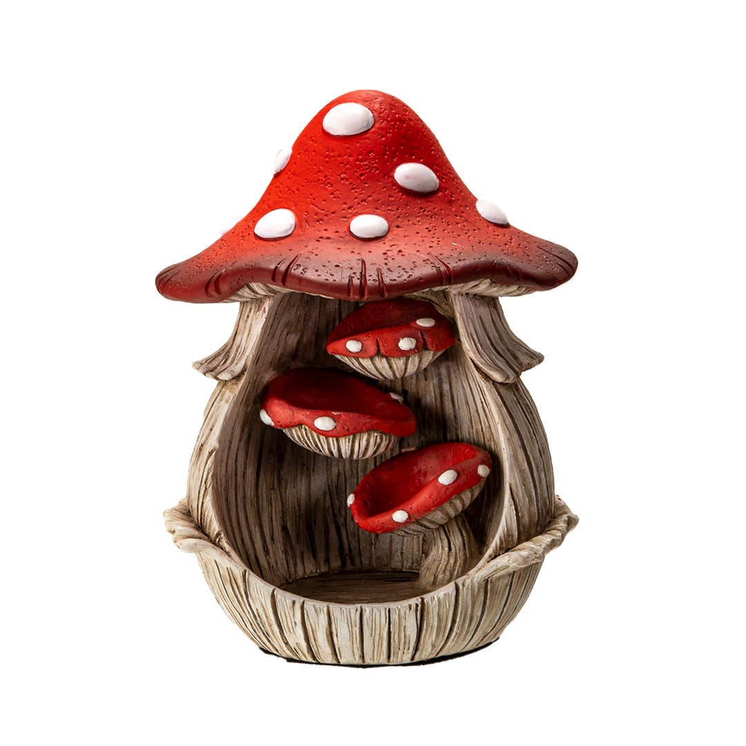 Pacific Trading - Wholesale Incense Holder - Toadstool Mushroom Backflow Waterfall Incense Burner1