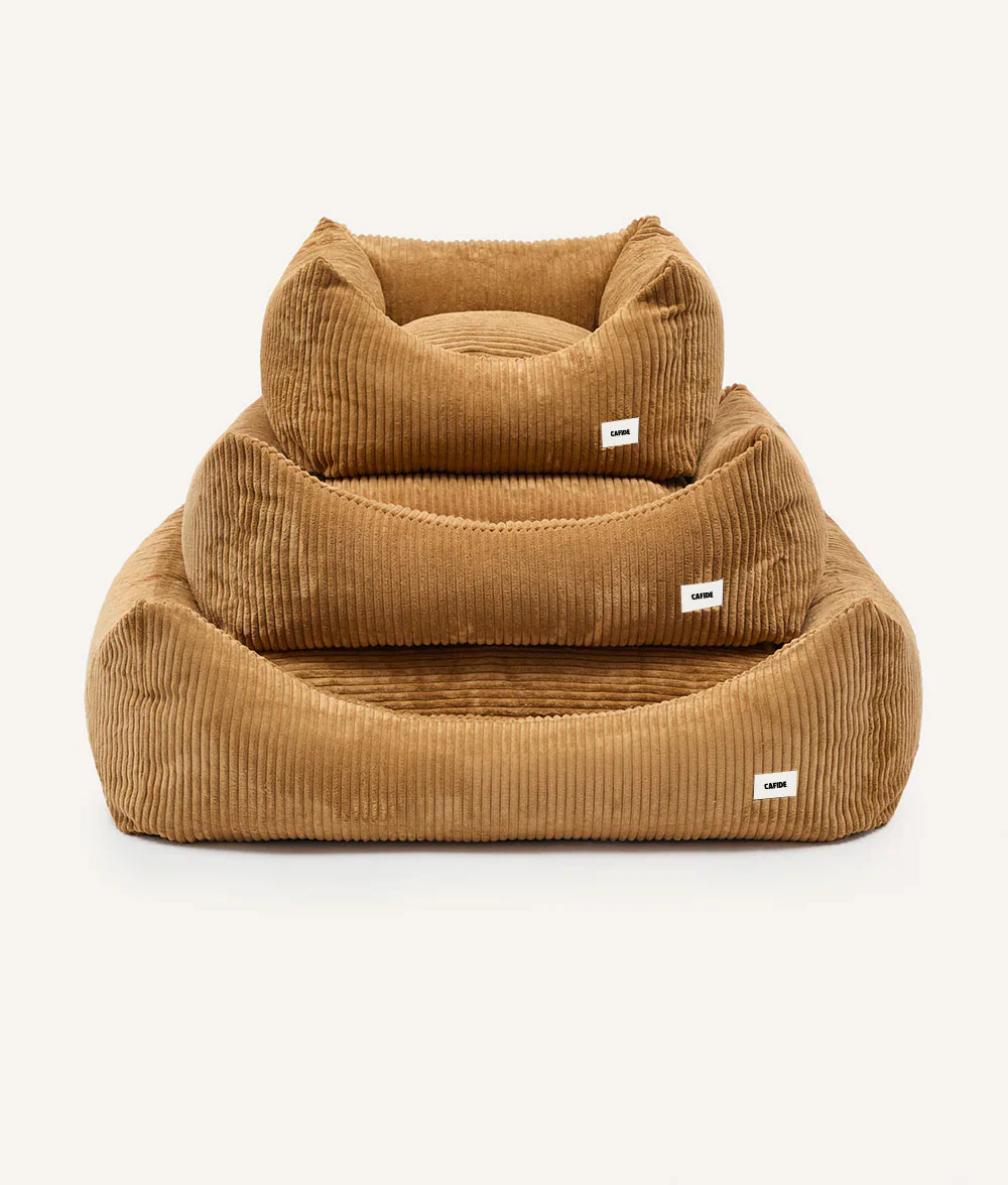 CAFIDE - Wholesale Pet Bed - Dog - Snozy Mustard Velvet Dog Bed2