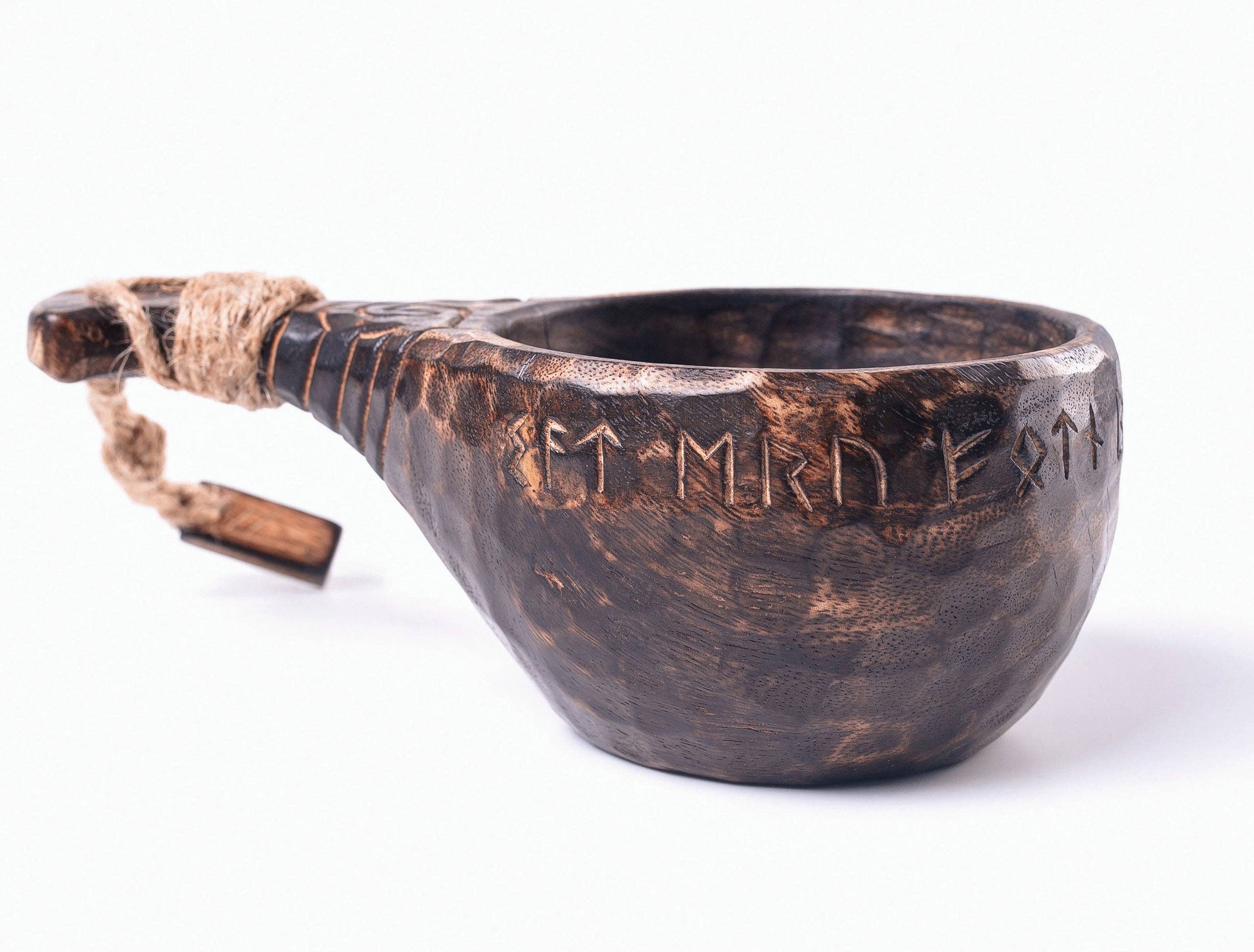 Norse Tradesman – wholesale Dricksglas och koppar – Träkuksa - handgjord historisk kåsa från Norse Tradesman15