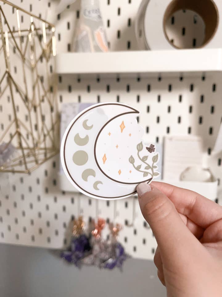 Sticker Lune Céleste pour la vente par Celestial Bia