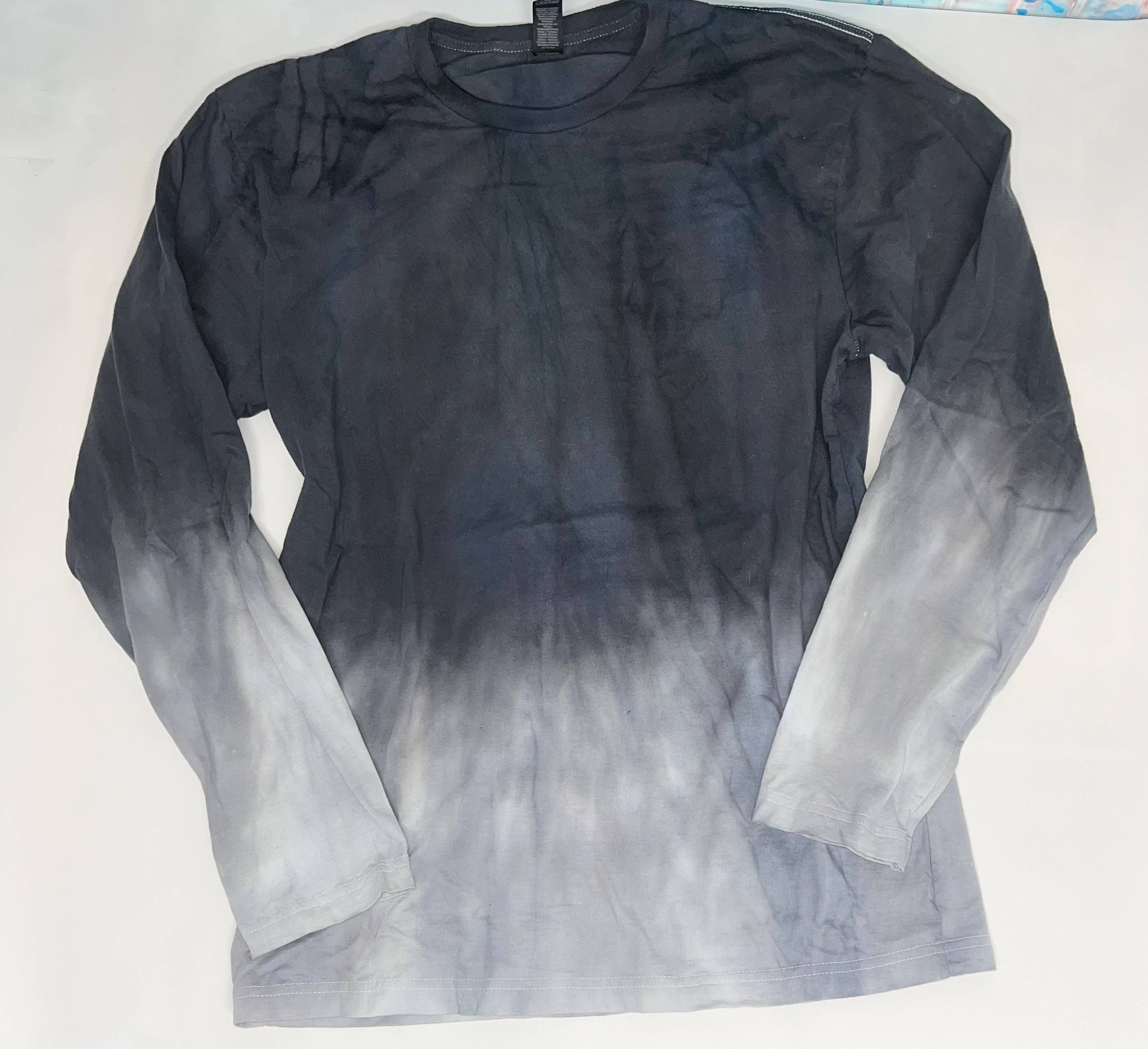 East Coast Customs - Wholesale Shirt - Unisex - Open Pack Hand Dyed Ombre Long Sleeve Shirt Graphic Blank4