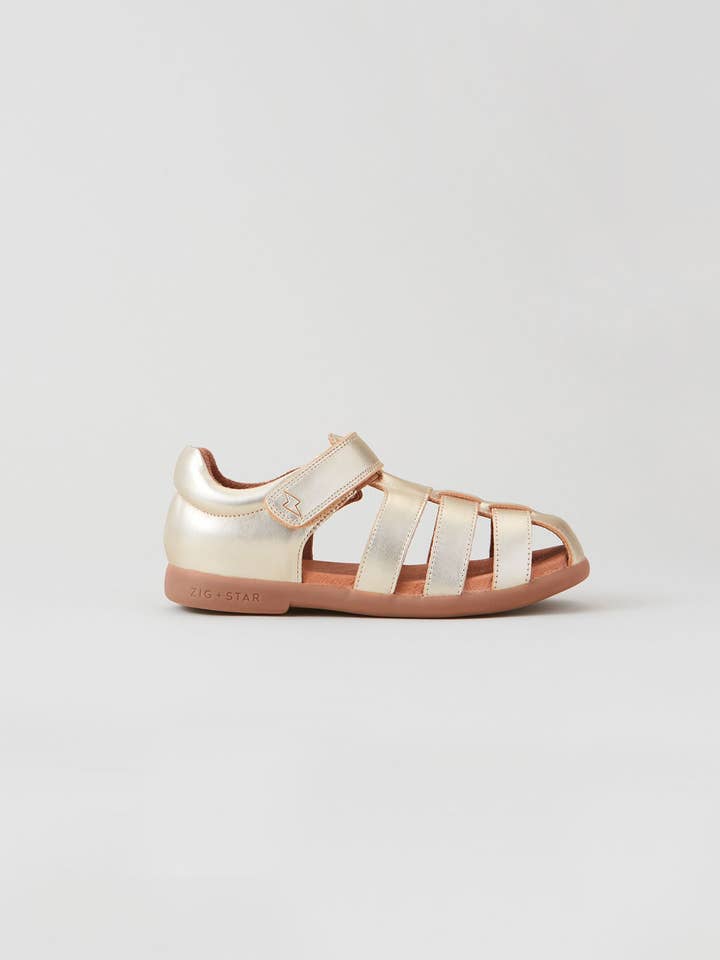 Cosmic Junior Closed-Toe Sandal Gold Dust for wholesale by ZIG+STAR