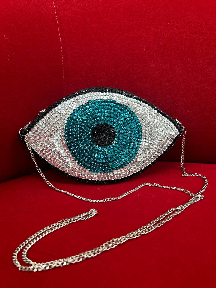 Beaded eye black bag 10842 for wholesale by Ranee's Accessories