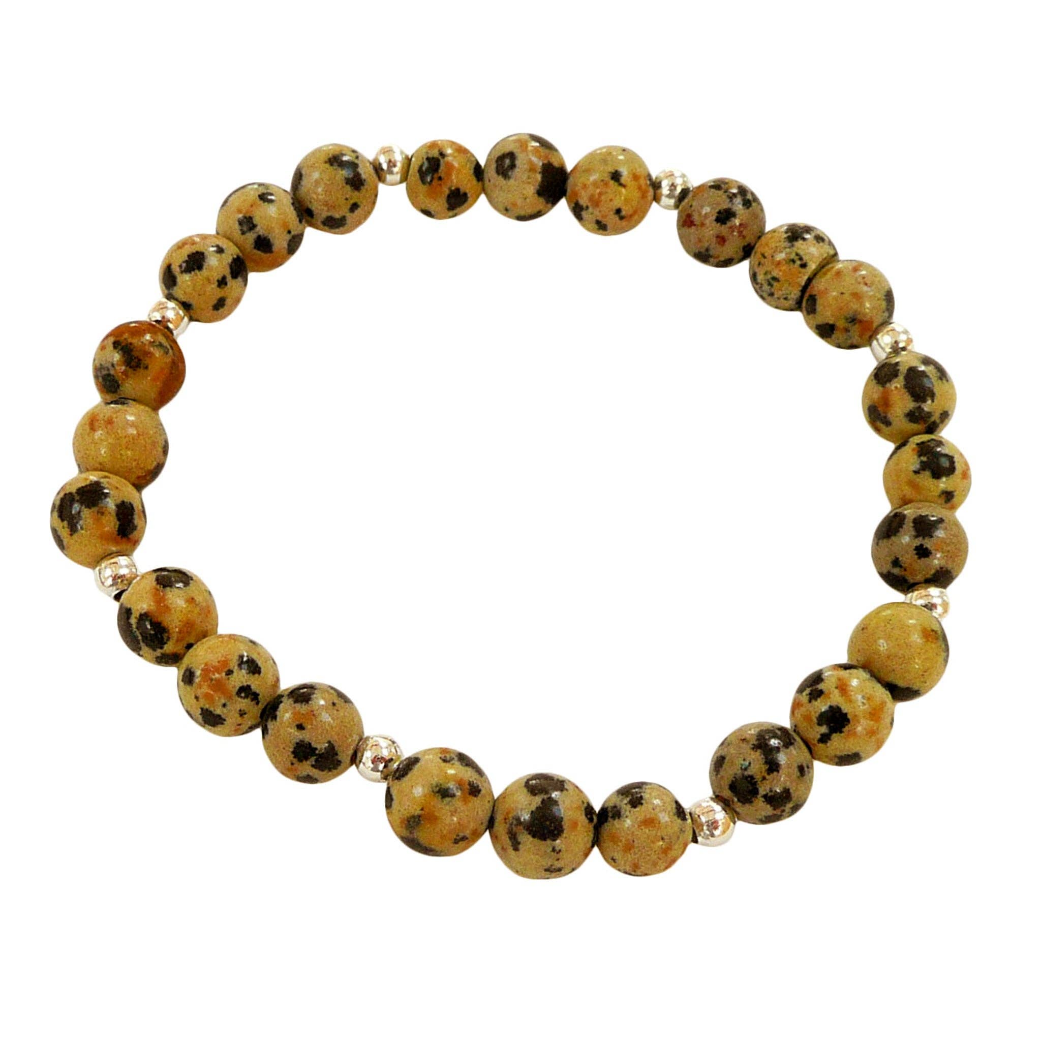 Lotusfeet – wholesale Beaded bracelet – MB216B Dalmatian Jasper0