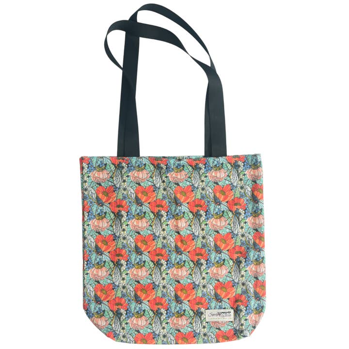 Summer Chorus (Cicadas) Canvas Shopping Tote for wholesale by Sipsey Wilder