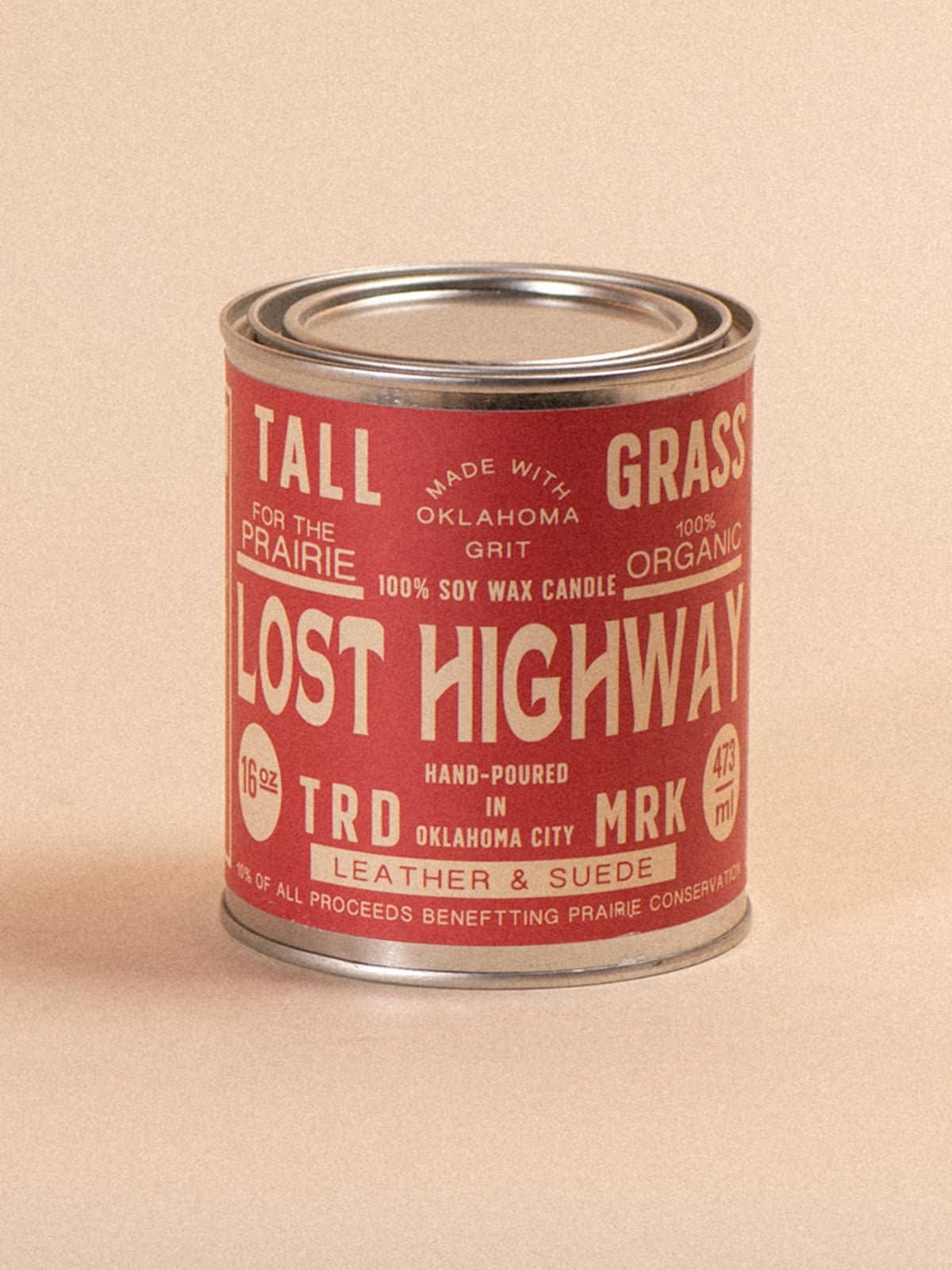 Tallgrass Supply Co - Wholesale Jar/Filled Candle - Lost Highway: Leather + Suede Soy Wax Candle1