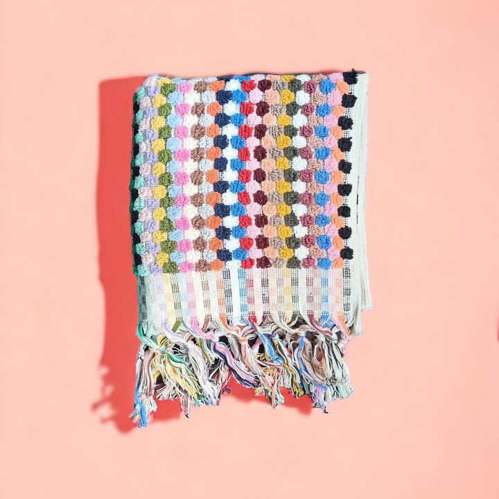 Kikoya - Wholesale Hand Towel - Pompom Bubble Handloomed Turkish Hand Towels farmhouse decor