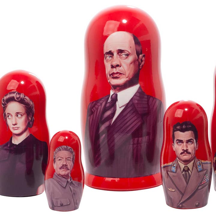 Muñeca de nido de película de la muerte de Stalin, 5 pc./8" para venta al por mayor de Golden Cockerel