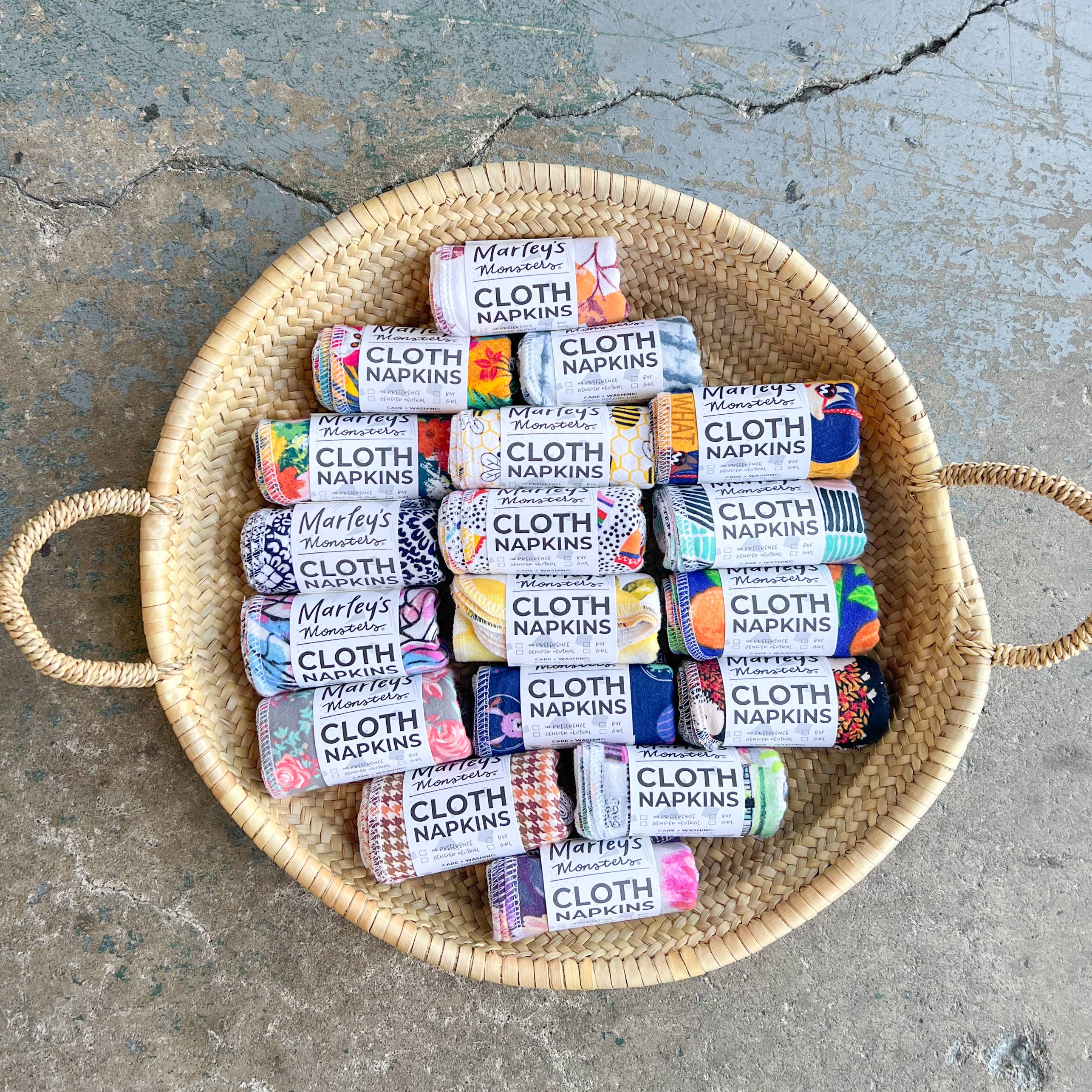 Marley's Monsters – wholesale Dinner & cloth napkin – Small Cloth Napkins: 6 Pack - Specialty Prints7