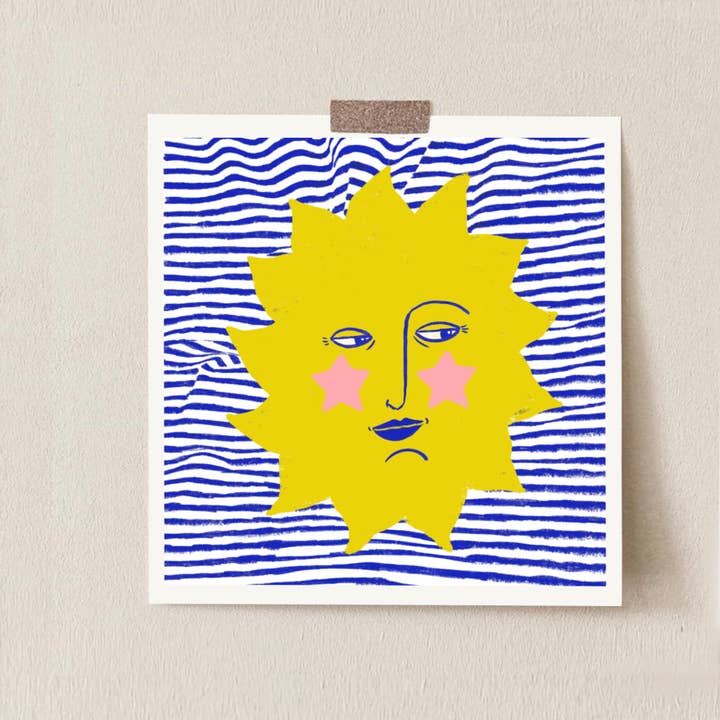 Carole Hillman – Impressão artística por atacado – Ilustração Sunshine Quadrado 20x20 cm1
