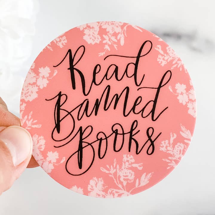 Read Banned Books literarischer Aufkleber mit Blumenmuster für den Großhandel von Wildflower Paper Company