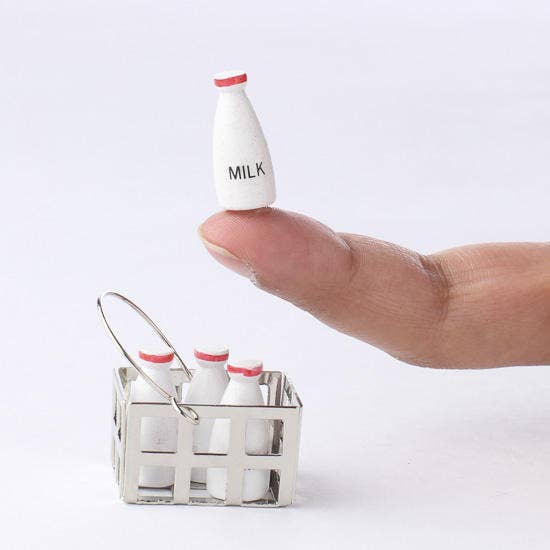 Factory Direct Craft - Wholesale Doll Accessory Kit - Kids - Miniature Milk Crate Set or Milk Bottle - Select Style0