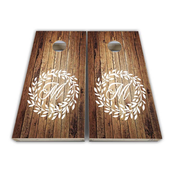 Personlige Indledende Brugerdefinerede Cornhole Wraps - Cornhole Wraps - Vinyl Wrap - Lamineret Sæt for engroshandel hos Cornhole Stop, LLC