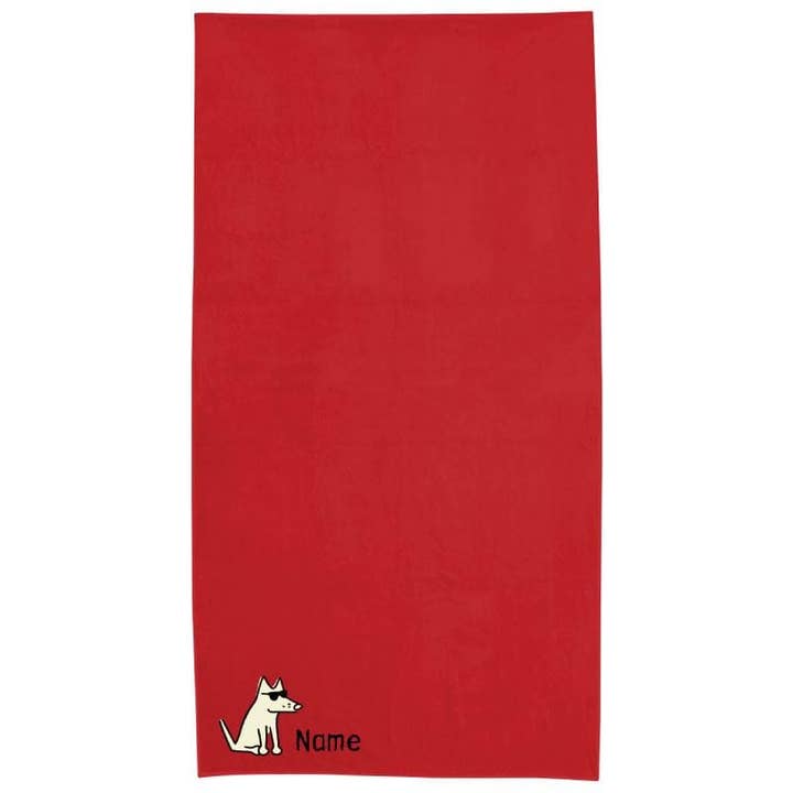 Salsa Red Plush Oversized Beach Towel for wholesale on Faire1