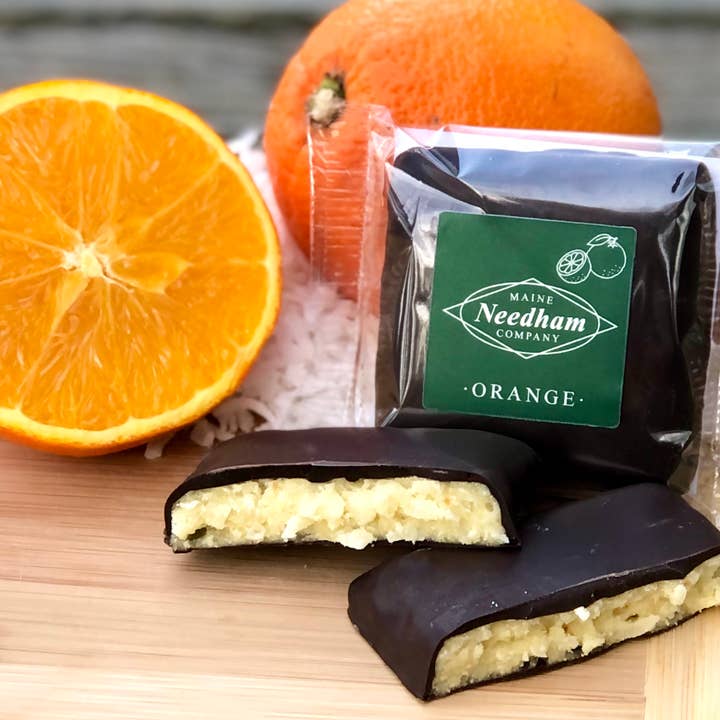 Orange Needhams - 20-ct Display Box for wholesale by Maine Needham Company