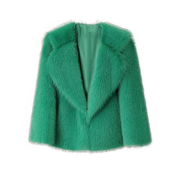 Marayn - Wholesale Fur/Faux Fur Coat - Women's - Chic Faux Fur Lapel Coat AutumnWinter Womens Style