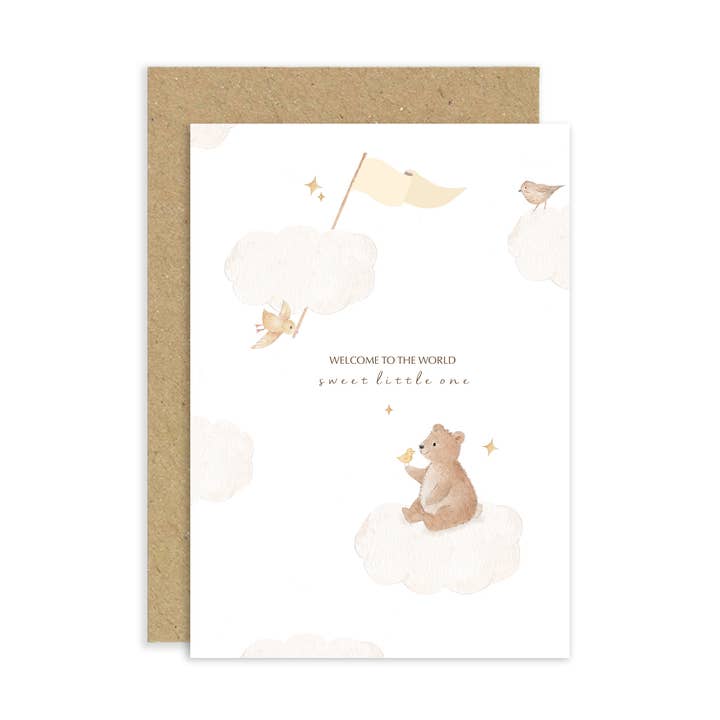 Welcome to the World Card | New Baby Cards | New Parents for wholesale by Little Roglets