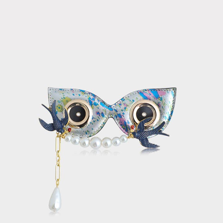 Bag Accessory- Detachable Mask- Dotting With Kingfishers for wholesale by WANACCESSORY