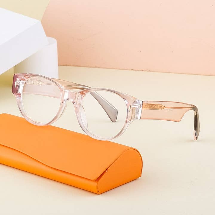 Fashion Cat Eye Acetate Insertion Clear Lens Glasses for wholesale by UZ Wholesale Store