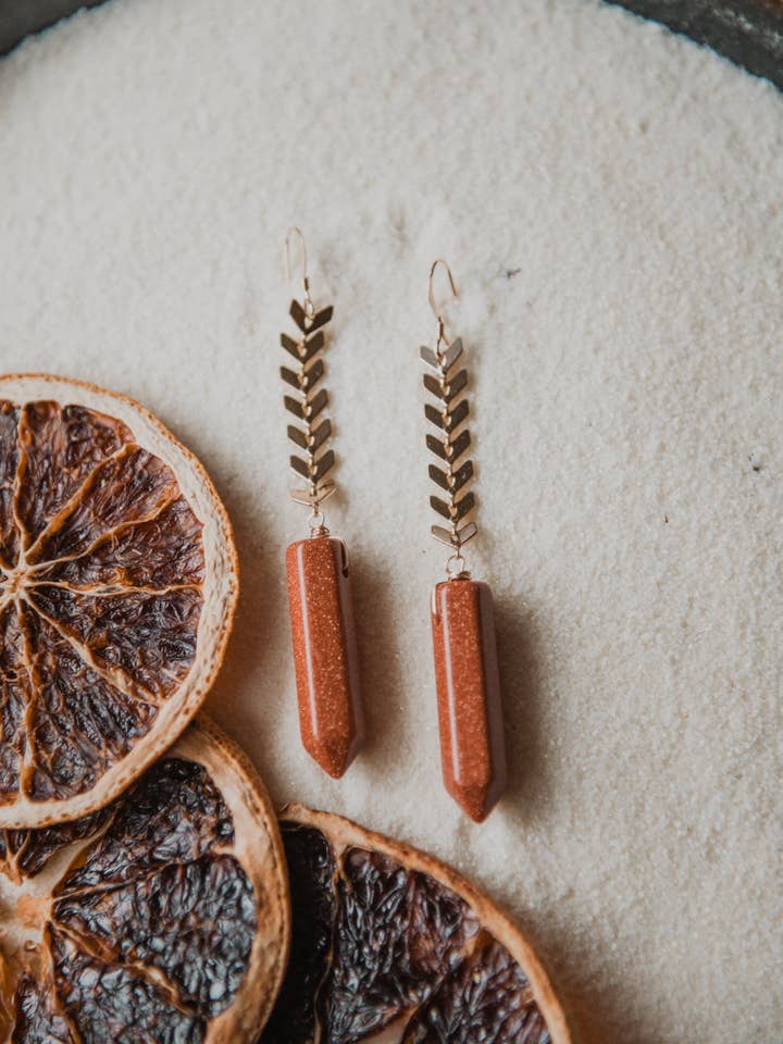 Celestial Drop örhängen | Guldsten för wholesale av Eaarthbones Jewelry