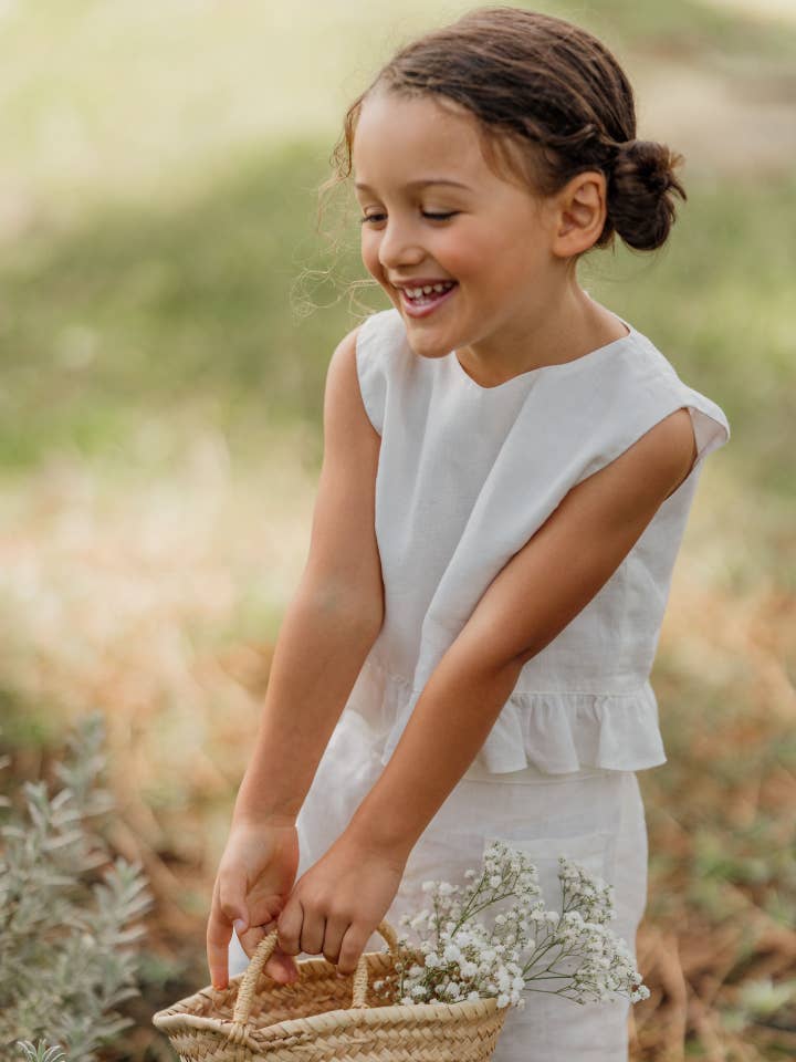 Blouse in linen | NAVY CODE for wholesale by Wedoble: sustainable children's fashion