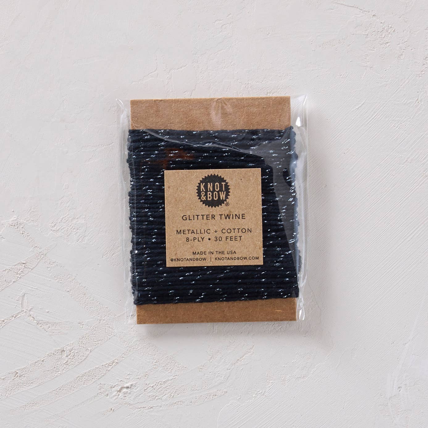 Gunmetal/Schwarz Karte aus glitzerndem Zwirn in Gunmetal-Schwarz für den Großhandel auf Faire