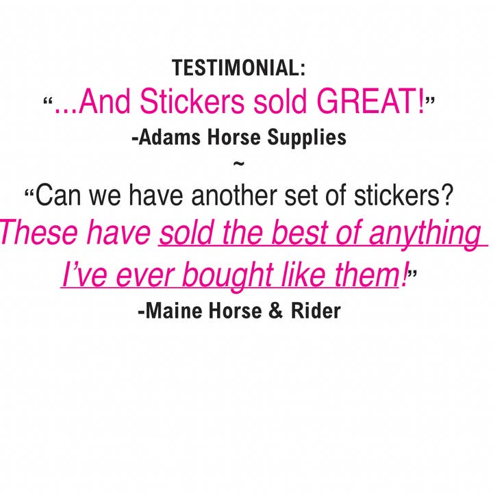 Horse Hollow Press - Wholesale Sticker - 3" Tumbler Horse Sticker / Hay Truck Farmer / WATERPROOF
2