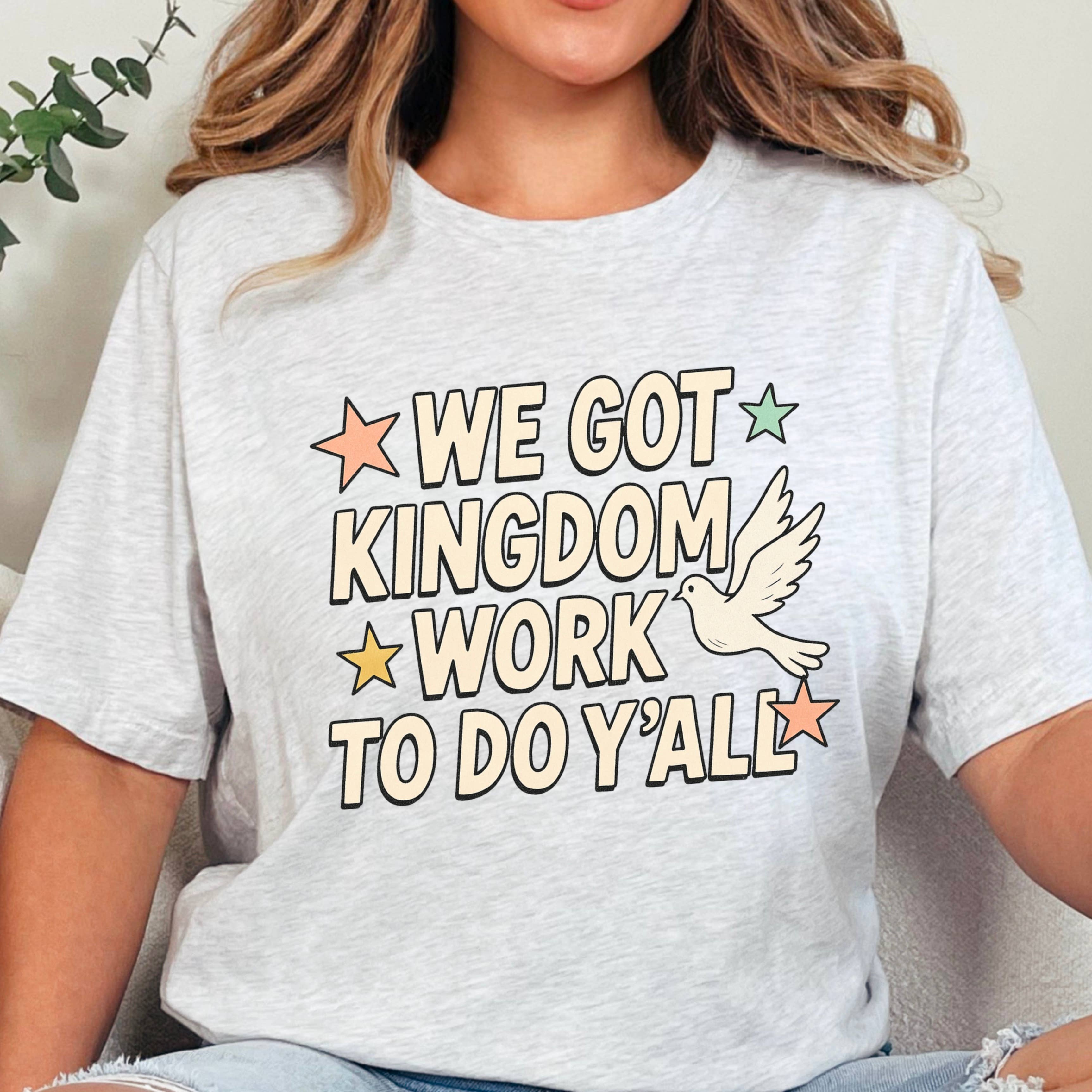 Shoppe SHC - Vente T-shirt à imprimés – femme - Nous avons du travail de royaume à faire T-shirt graphique chrétien | Gildan1