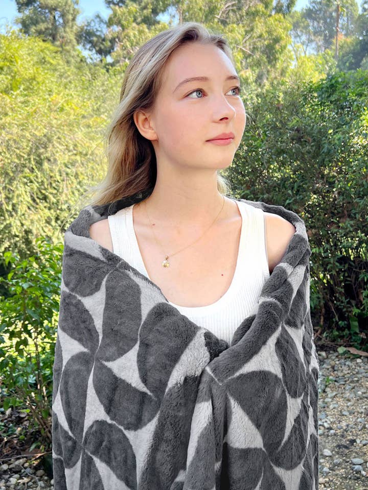 Luxe™ Half Moon Throw for wholesale by Little Giraffe