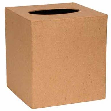 Factory Direct Craft - Wholesale Decorative Box - Blank Paper Mache Tissue Box Cover - 5" L x 5" W x 5-1/2" H
