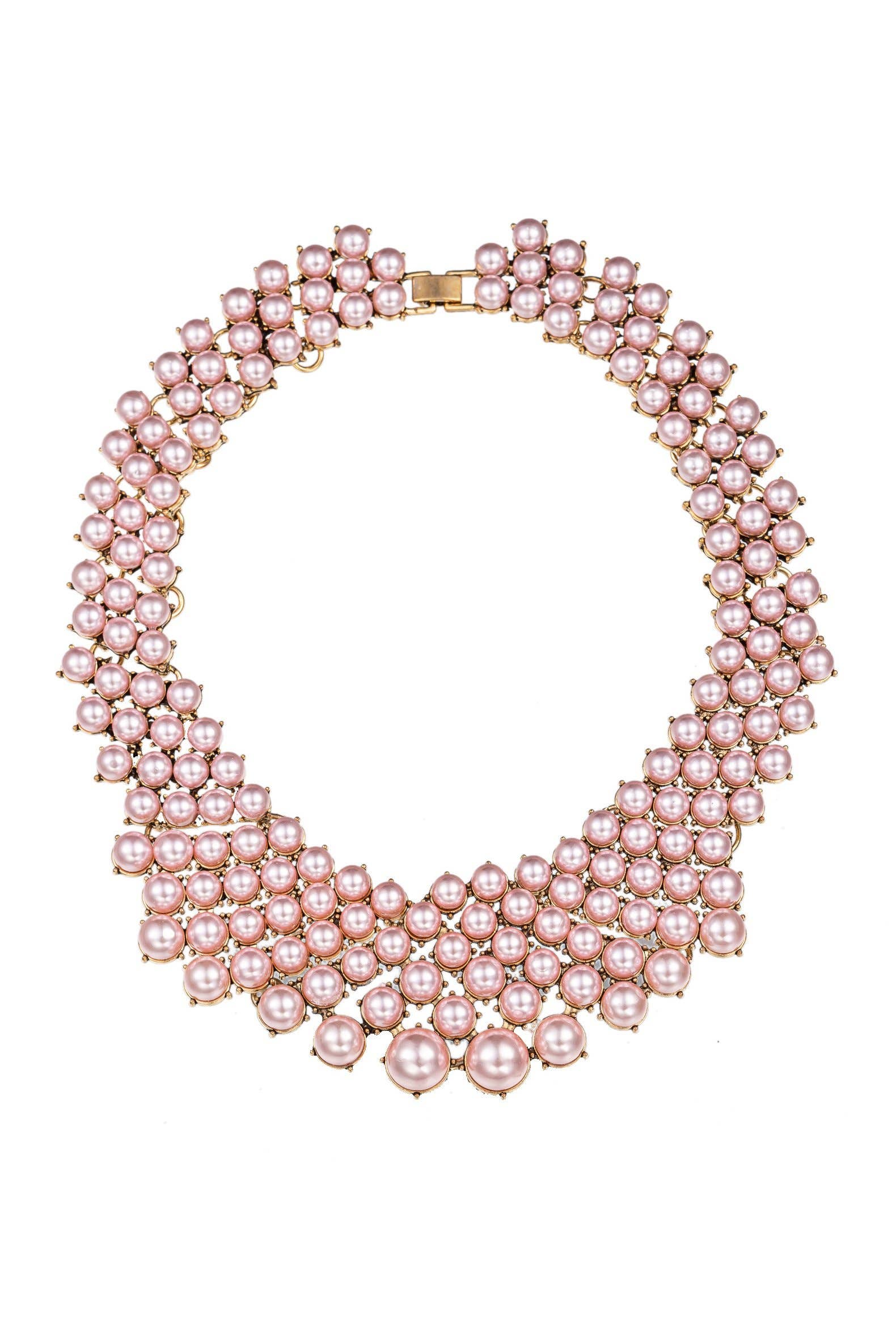 Women's Gold Alloy Glass Crystal White Statement Collar Necklace – Eye  Candy Los Angeles
