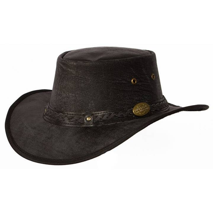 Outback Survival Gear - Pindari Leather Hats - Coffee Rock H8001 for wholesale by Australian Country Outfitters