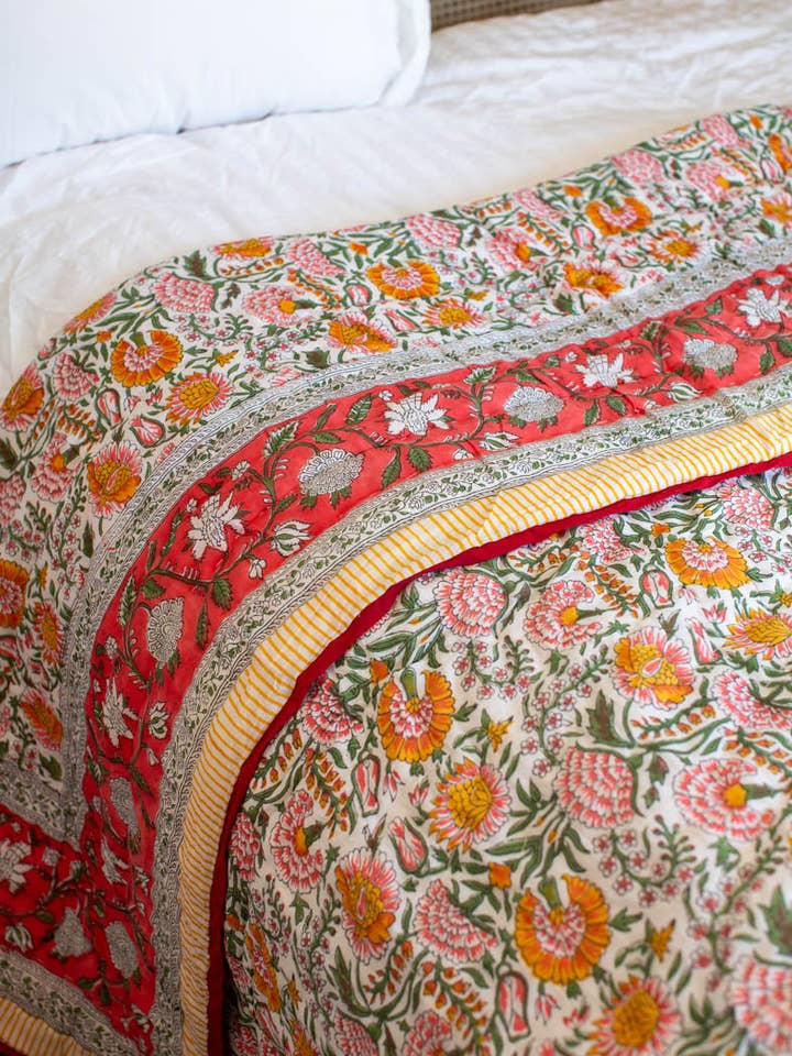 Southcott Quilt for wholesale by The India Shop