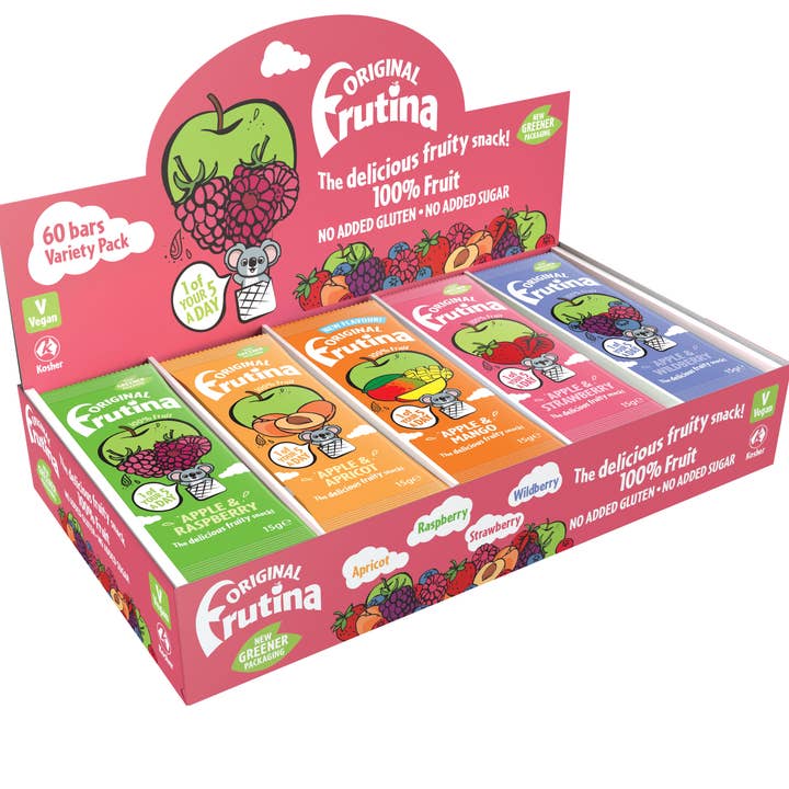 Frutina – wholesale Fruit snacks – Frutina 100% Fruit Snack Variety Box15g Pack of 60, 40k sold