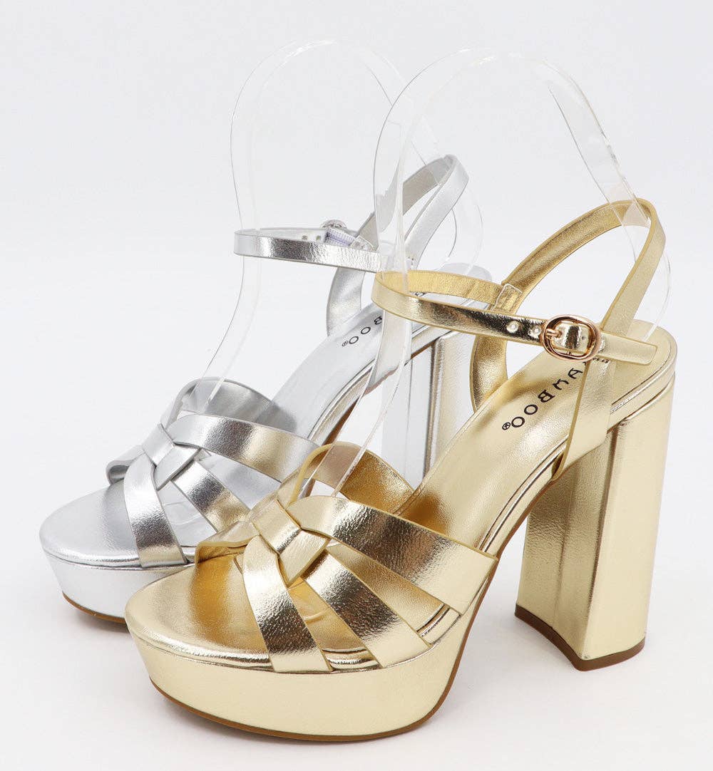 Mars Sky Shoes Wholesale - Wholesale Platform Heels - Women's - Bamboo MONIKA-10 Chunky High Heel Platform Woven Strappy Band Sandals-12 Pairs Pack-19.55/Pair3