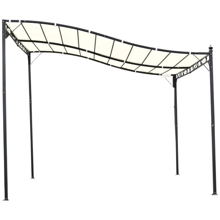 ShipItFurniture - Wholesale Patio Umbrella - 10' X 10' Outdoor Pergola Gazebo, Canopy W/ Drain Holes, Cream5